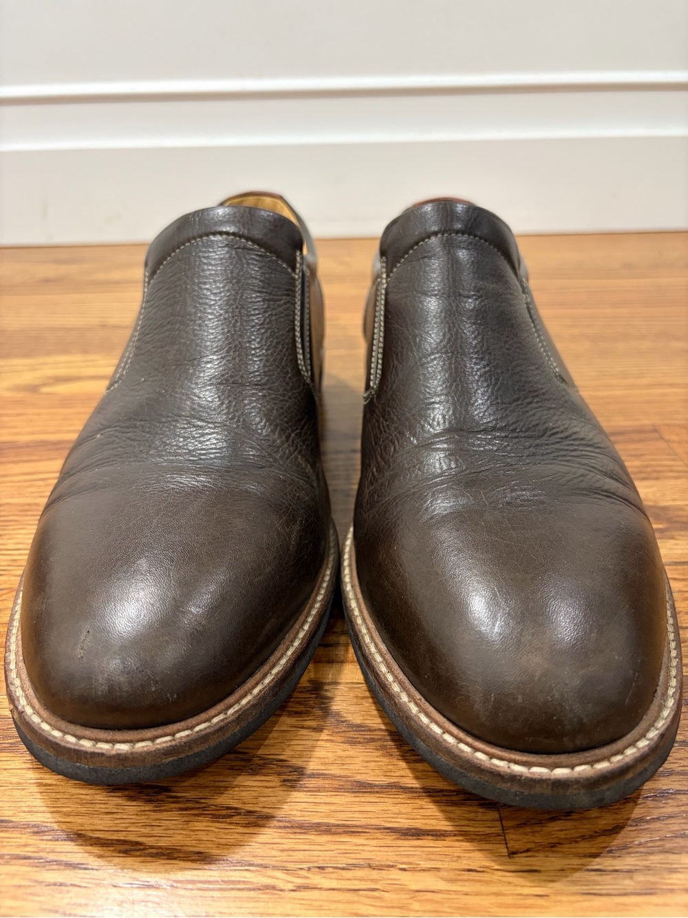 Johnston & Murphy Barlow Venetian Slip-on Shoes - Brown Sheepskin (11.5) - Picture 3 of 7